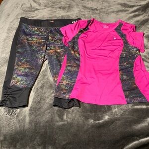 FILA- Live In Motion- Exercise Capris (1X) & Matching Shirt (1X)